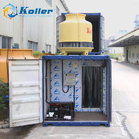 JKP50 5ton per day easy move containerized flake ice machine for meat/fish